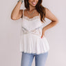 Take The Lead Lace Tank In White Image - 1