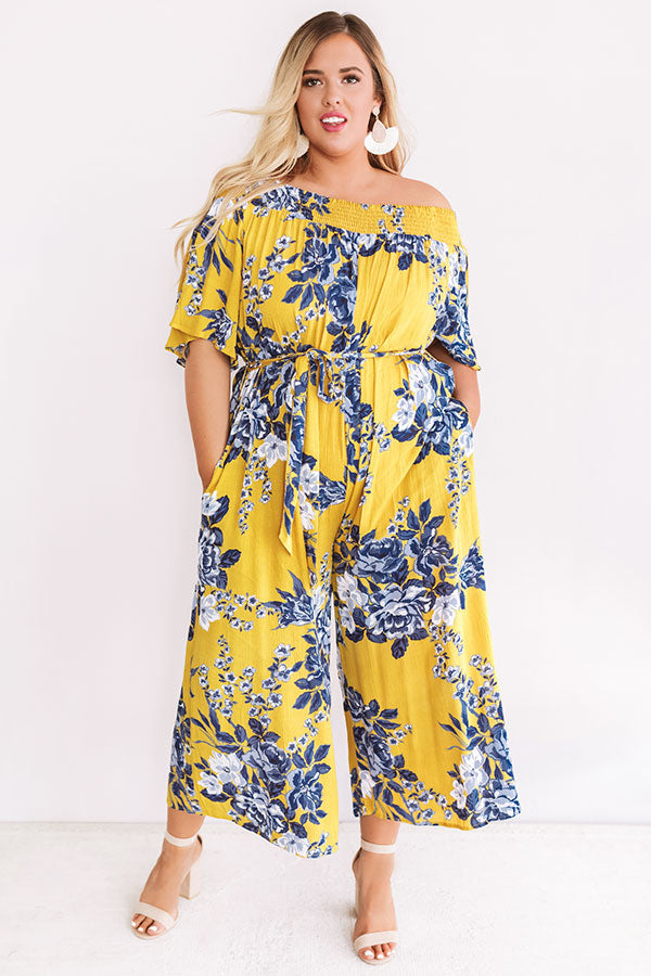 Floral Fields Jumpsuit  Curves Image - 4