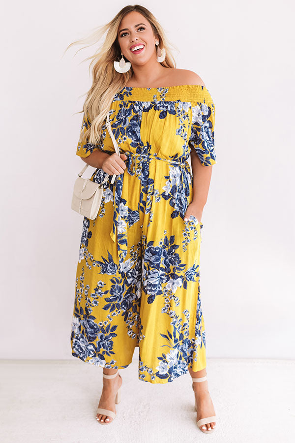 Floral Fields Jumpsuit  Curves Image - 1