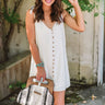 Friends In Fiji Button Down Tunic Tank In Stone Image - 1