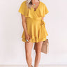 All The Goals Wrap Romper In Primrose Yellow Image - 1