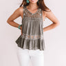 The Best Time Crochet Tank In Charcoal Image - 1