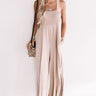 Light And Breezy Smocked Jumpsuit In Warm Taupe Image - 1