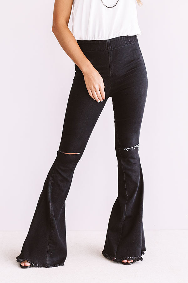 The Blakely High Waist Flares In Black • Impressions Online Boutique