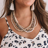 Sun, Sea, And Sand Layered Necklace In Khaki Image - 1