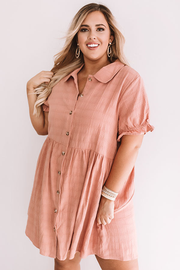 Brooklyn Luxe Babydoll Dress In Latte Curves Image - 3