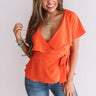All The Goals Wrap Top In Tangerine Image - 1
