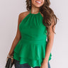 Leavin' On A Private Jet Halter Top In Green Image - 1
