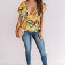 Maui Mood Floral Wrap Top Image - 1