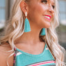 Cabana Fever Tassel Earrings In Turquoise Image - 1