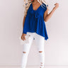 Knot Quite Yours Babydoll Top In Royal Blue Image - 1
