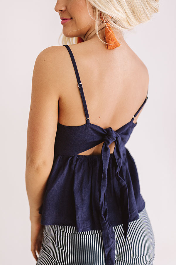 Meant For Margs Babydoll Tank In Navy Image - 5