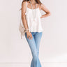Effortless Style Ruffle Tank In Cream Image - 1