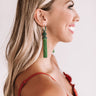 Prettier In Paradise Beaded Earrings In Olive Image - 1