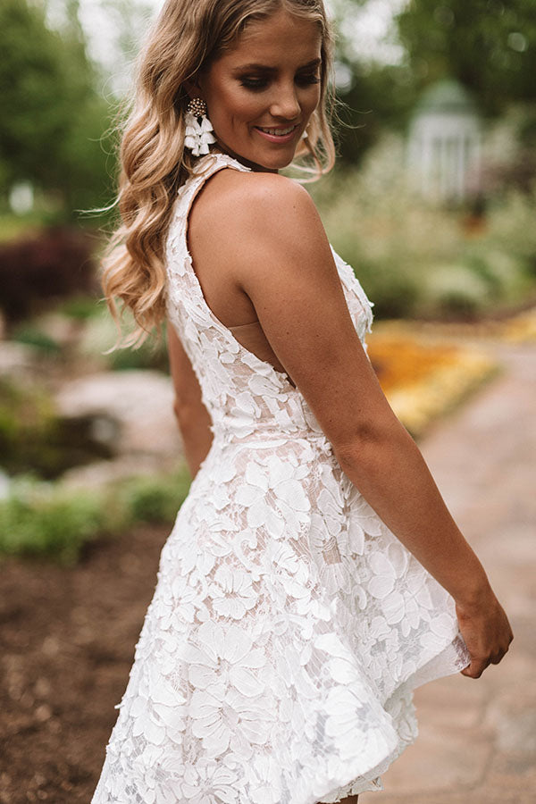 Last Dance Lace Fit & Flare Dress in Ivory Image - 5