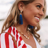 Cabana Fever Tassel Earrings In Royal Blue Image - 1