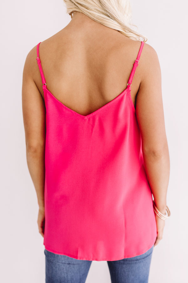 Inner Glow Satin Shift Tank in Pink main image 1