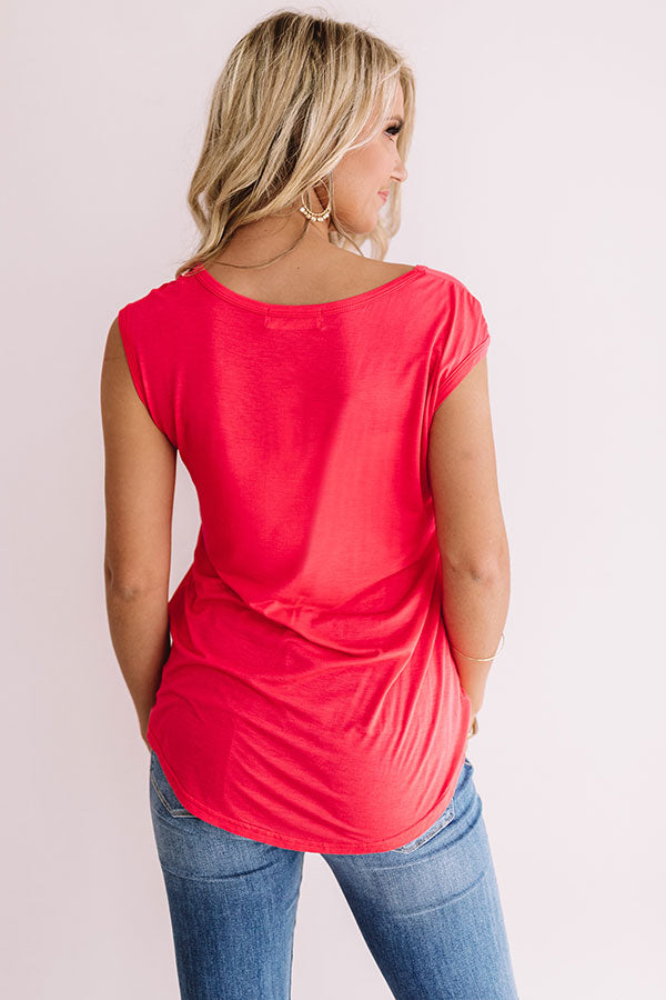 Sugar And Sangria Shift Top In Raspberry Image - 4