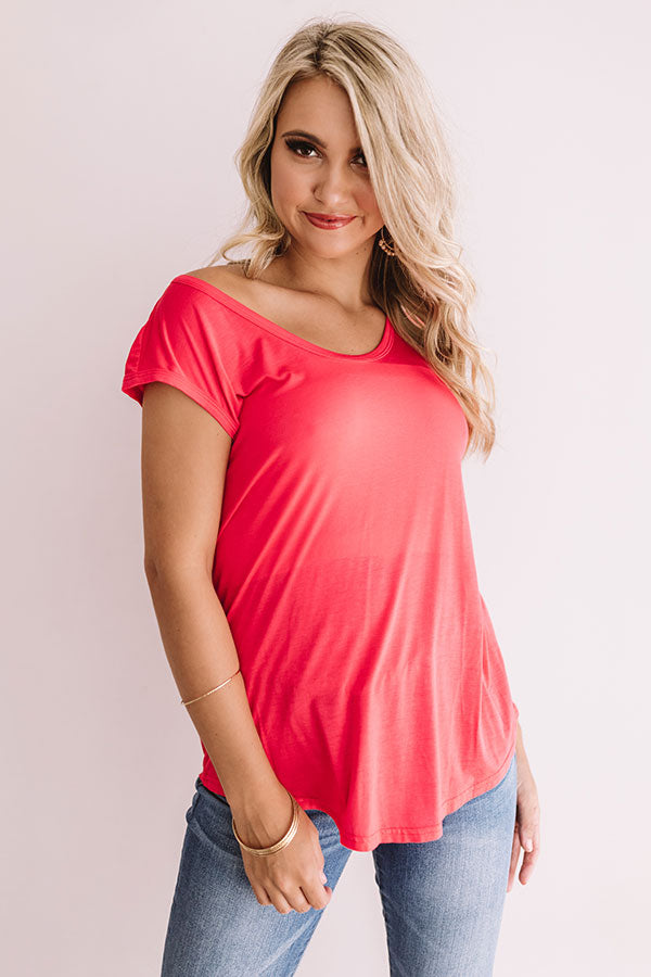 Sugar And Sangria Shift Top In Raspberry Image - 2