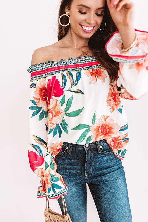 Cabana Fever Shift Top In Cream Image - 3