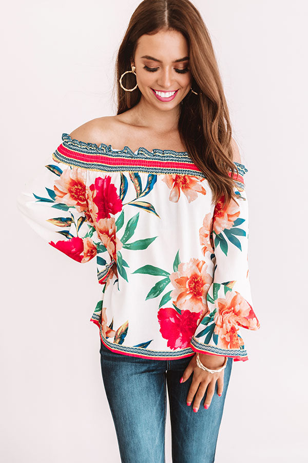 Cabana Fever Shift Top In Cream Image - 2