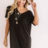 Sittin On The Dock T-Shirt Dress In Black Image - 1