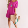 Sittin On The Dock T-Shirt Dress In Violet Image - 1