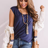 Sugar And Sangria Shift Top In Navy Image - 1