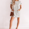 Stripes And Sails Shift Dress In Grey Image - 1
