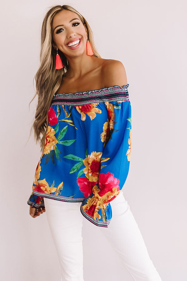Cabana Fever Shift Top In Blue Image - 4