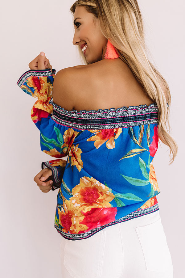 Cabana Fever Shift Top In Blue Image - 5