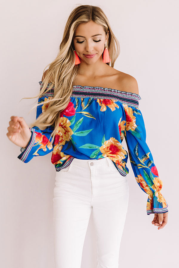 Cabana Fever Shift Top In Blue Image - 3