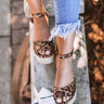The Nicolette Faux Suede Espadrille Wedge in Leopard Image - 1