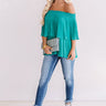 Pass The Sangria Pleated Top In Jade Image - 1