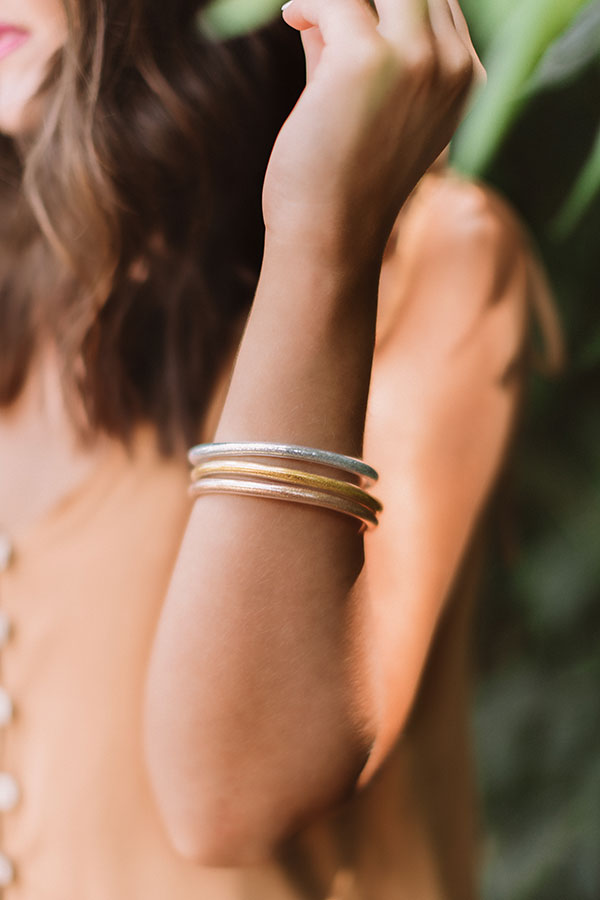 All That Glitter Jelly Bangle Set in Tri Color Image - 1