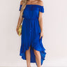 Seaside Vacay Button Up Dress In Royal Blue Image - 1