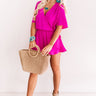 Sparkling Wine Divine Romper In Fuchsia Image - 1