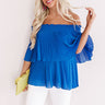 Pass The Sangria Pleated Top In Royal Blue Image - 1