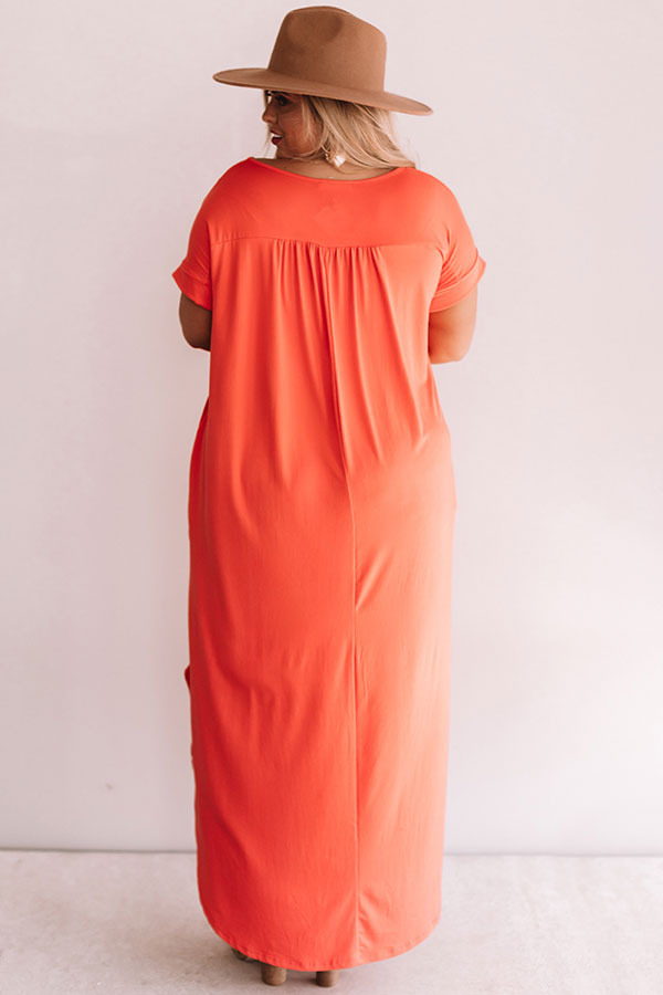 Just My Type T-Shirt Maxi In Tangerine  Curves Image - 1