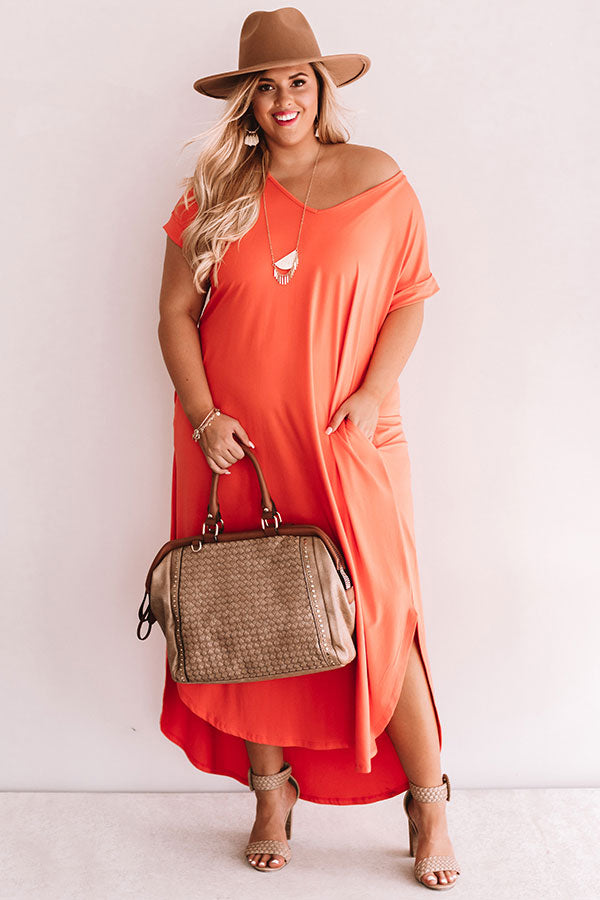 Just My Type T-Shirt Maxi In Tangerine  Curves Image - 1