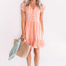 Valley Views Stripe Dress In Coral Image - 1