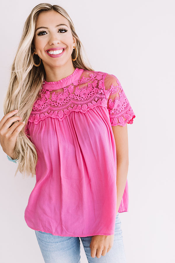 First Kiss Lace Shift Top Image - 3