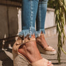 The Nicolette Faux Suede Espadrille Wedge in Iced Latte Image - 1