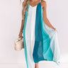 Seek To Sea More Stripe Maxi In Turquoise Image - 1