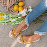 The Tessa Studded Sandal in Yellow Image - 1