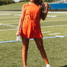 Sweet Sensation Front Tie Romper In Orange Image - 1