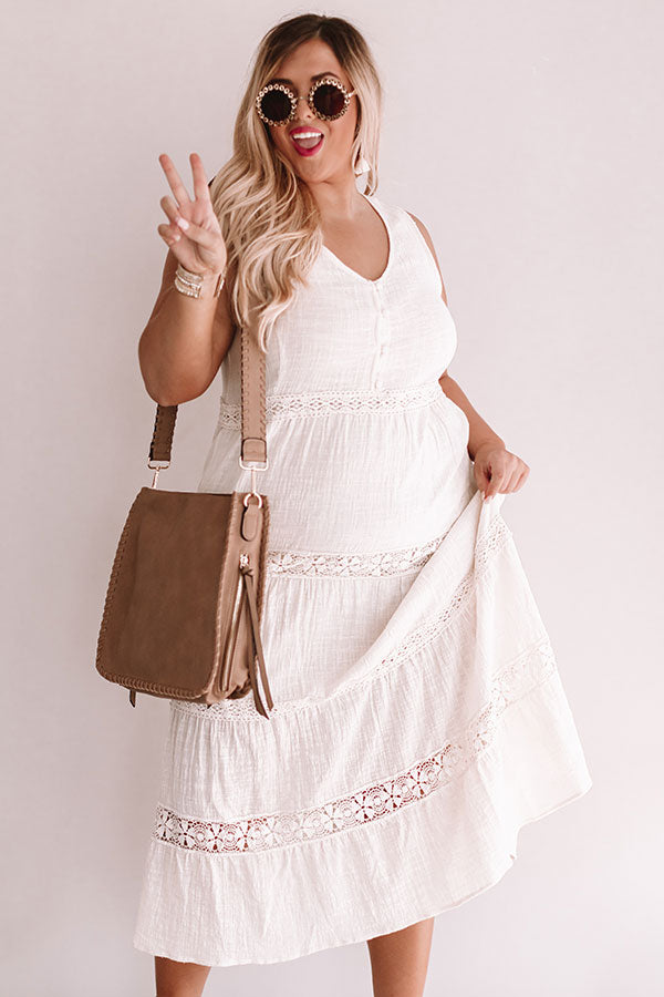 Styled So Pretty Crochet Midi In Cream Curves Image - 3