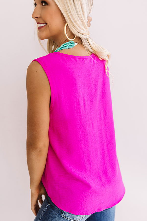 Girls Just Wanna Have Sun Tie Tank Image - 5