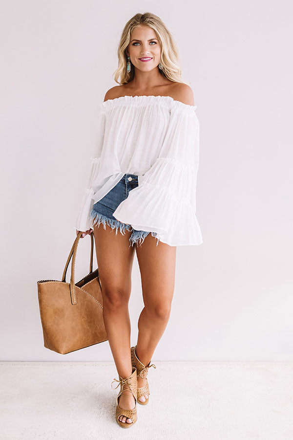 Headed For Hollywood Shift Top In White Image - 1