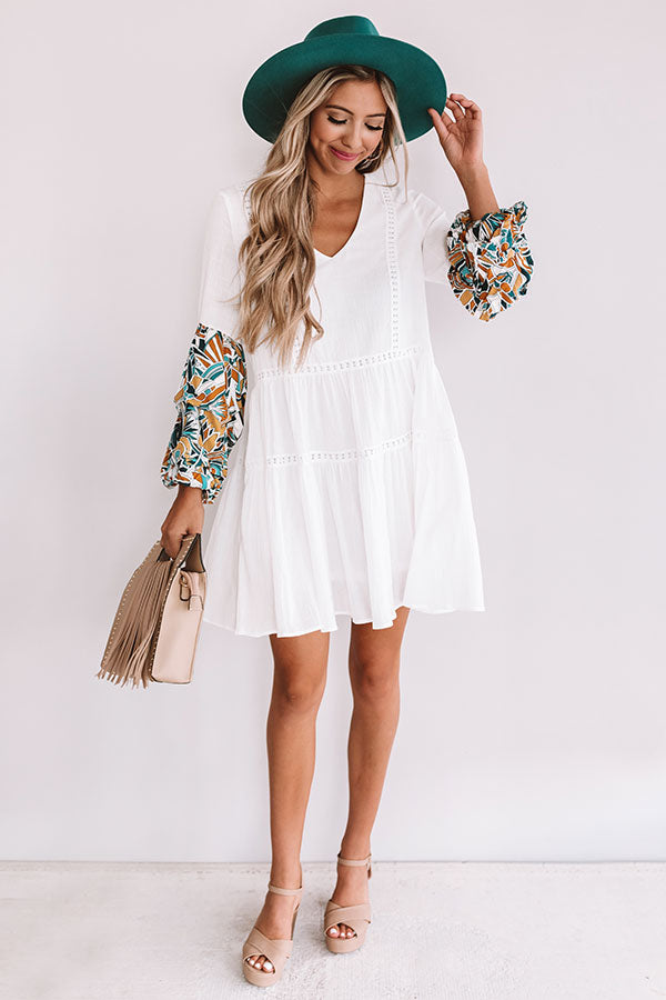 Tranquil Paradise Shift Dress In White Image - 1